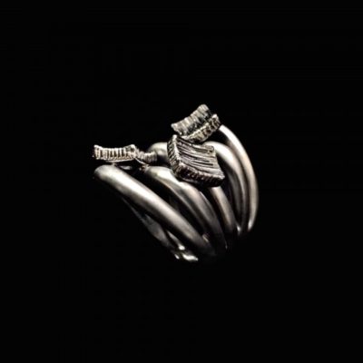 Anillo Plata Negra