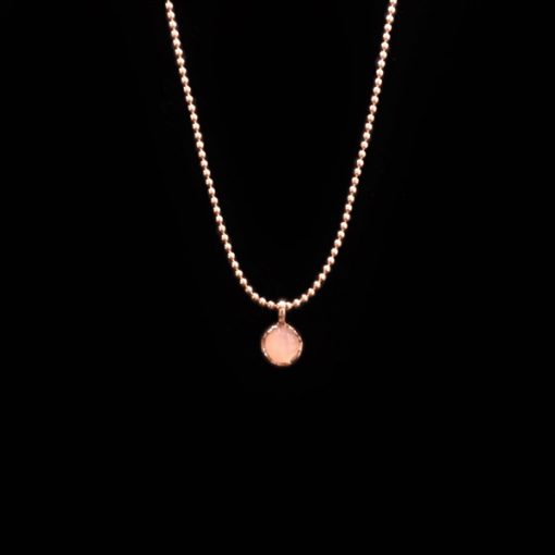 Colgante Havana de plata rosa y cuarzo rosa Mini