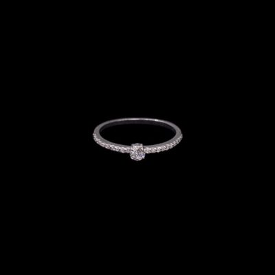 Anillo Noord Uno de oro blanco