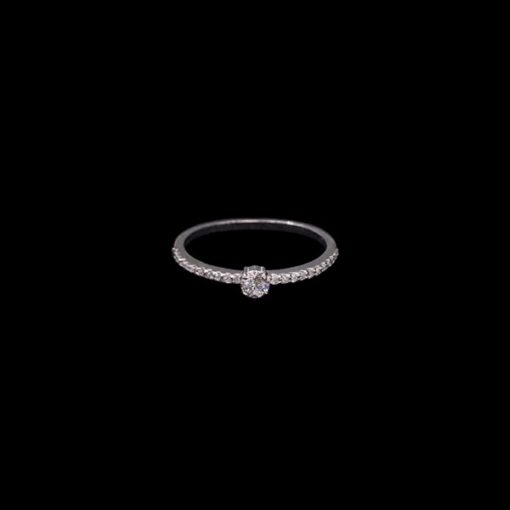 Anillo Noord Uno de oro blanco