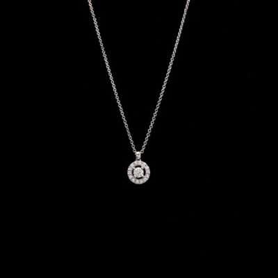 Colgante Forever de oro blanco y diamantes Sol