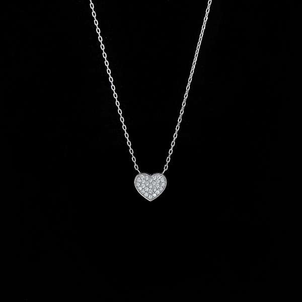 Colgante Eternity de plata Corazón