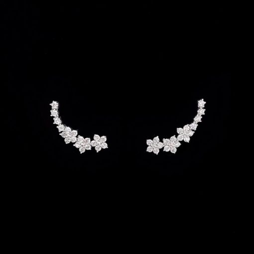 Pendientes Eternity de plata trepador Floris