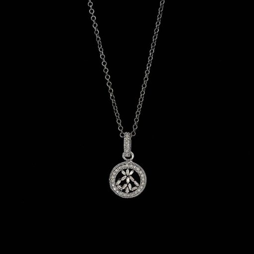 Colgante Bruma de plata negra y diamante gris Nebule
