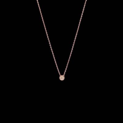 Colgante Endless de oro rosa y diamante brown Soolo