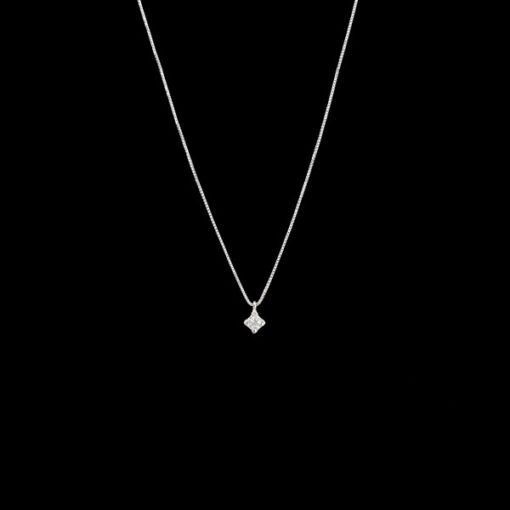 Colgante Forever de oro blanco y diamante Light 0.06