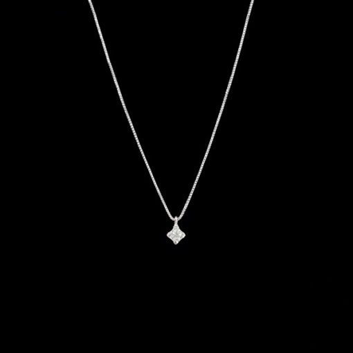 Colgante Forever de oro blanco y diamante Light 0.08