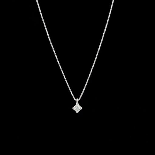Colgante Forever de oro blanco y diamante Light 0.12