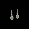 Pendientes Garden de oro blanco y cuarzo verde desmontables