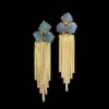 Pendientes Mistura de plata dorada y labradoritas