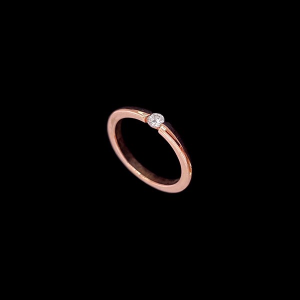 Anillo Aventûre de plata rosa y circonita Matin