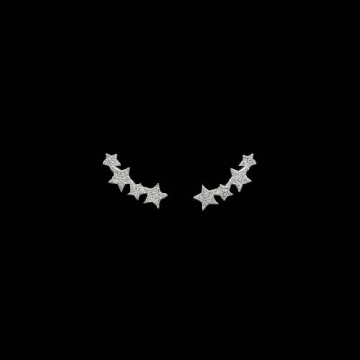 Pendientes Eternity de plata trepador Stelle