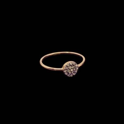 Anillo Endless de oro rosa y diamantes brown Broquel