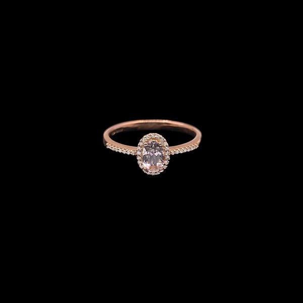 Peregrinación dígito granero Anillo de oro rosa, diamantes y morganita. Colección Endless | Barney  Barnato