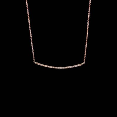 Colgante Endless de oro rosa y diamantes Smile