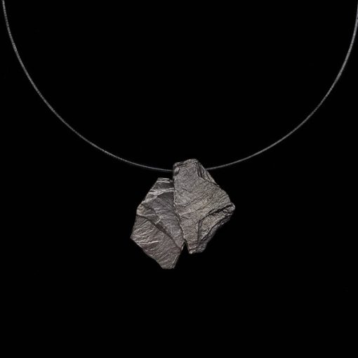 Colgante Meteora de plata negra Galatea