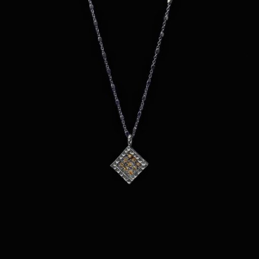 Colgante Meteora de plata negra Calisto