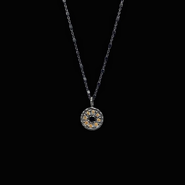Colgante Meteora de plata negra Metis