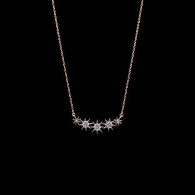 Colgante Baccara de plata rosa y circonitas Baby