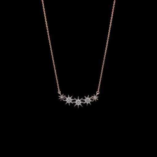Colgante Baccara de plata rosa y circonitas Baby