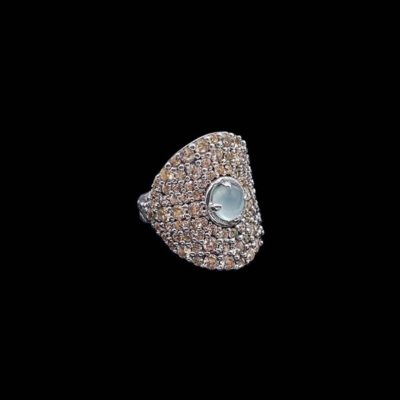 Anillo Cloris de plata y calcedonia Harmonía