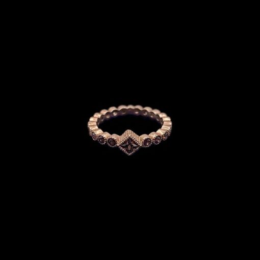 Anillo Havana de plata rosa y cuarzos caramelo Baragua