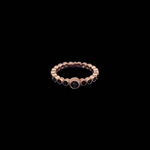 Anillo Havana de plata rosa y espinelas Batey