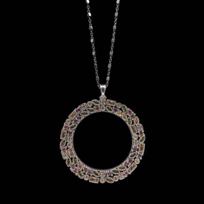 Colgante Cloris de plata y cuarzos Talasa