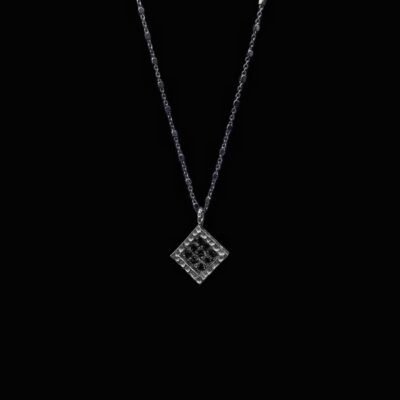 Colgante Meteora de plata negra y circonitas negras Calisto