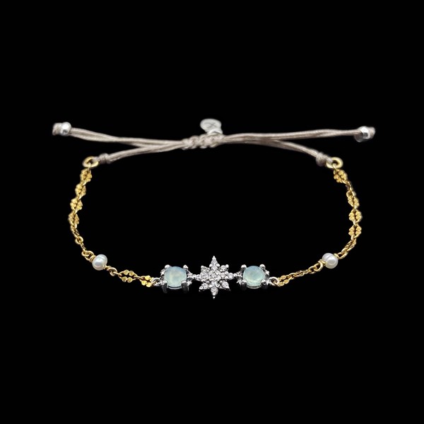 Pulsera Lido de plata, calcedonias y espinelas Alessio