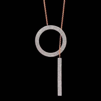 Colgante Aventûre de plata rosa y circonitas Darling