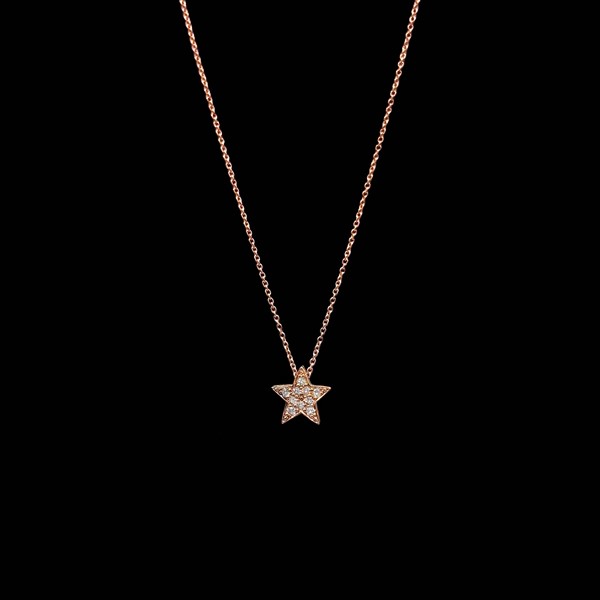 Colgante Endless de oro rosa y diamantes Estrella