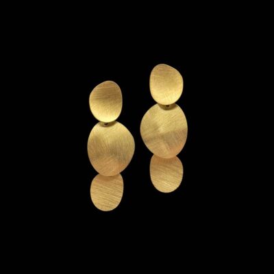 Pendientes Marai de plata dorada Turkana