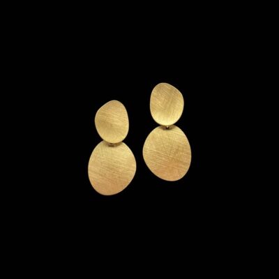Pendientes Marai de plata dorada Turkana Midi