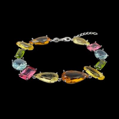 Pulsera Baccara de plata y cuarzos Sailor