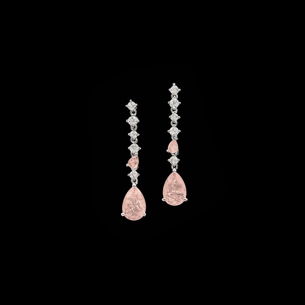 Pendientes Morgana de plata y morganita Isolda