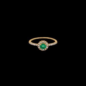 Anillo Petite de oro y esmeralda Tornade