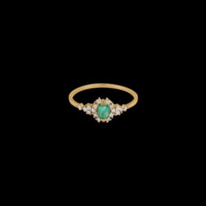 Anillo Petite de oro y esmeralda Tourbillon