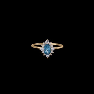 Anillo Petite de oro y topacio London Galerne