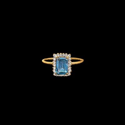 Anillo Petite de oro y topacio London Limousin