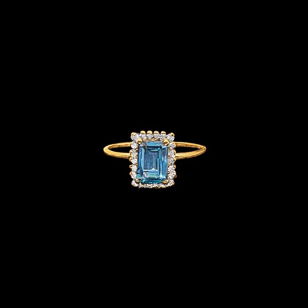 Anillo Petite de oro y topacio London Limousin