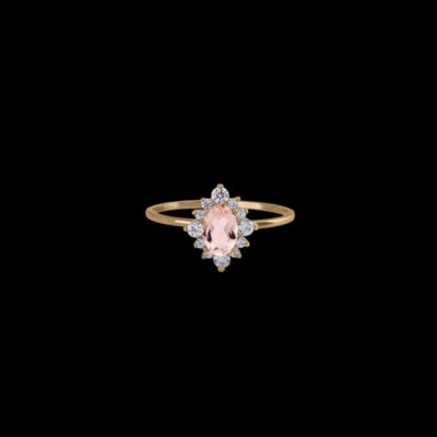Anillo Petite de oro y morganita Galerne