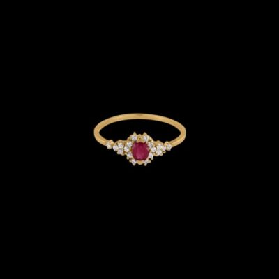 Anillo Petite de oro y rubí Tourbillon