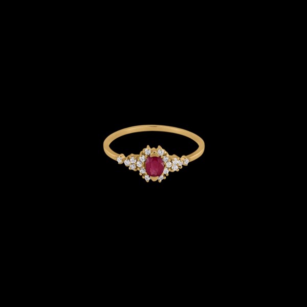 Anillo Petite de oro y rubí Tourbillon