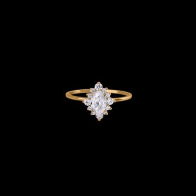 Anillo Petite de oro y topacio Galerne