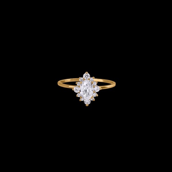 Anillo Petite de oro y topacio Galerne