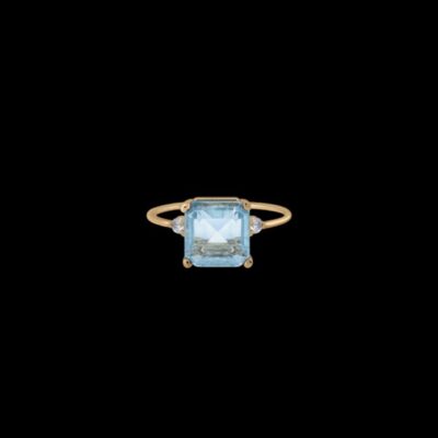 Anillo Petite de oro y topacio sky Mistral