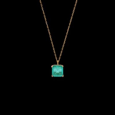 Colgante Petite de oro y cuarzo verde Mistral