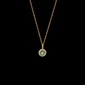 Colgante Petite de oro, diamantes y esmeralda Brise