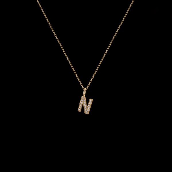 Colgante Petite de oro Letra